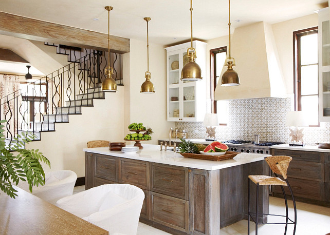 Kitchen. Mediterranean Kitchen Design. Interior Design by Beth Webb Interiors.