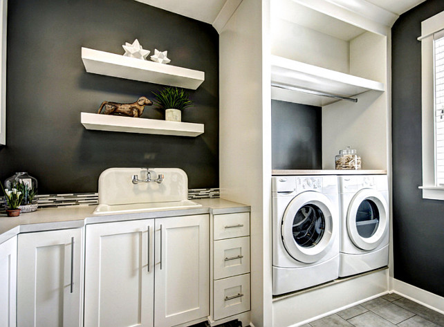 Laundry Room Built-in Ideas. Laundry Room Built-in cabinet. Laundry Room Cabinet layout. Laundry Room Sink. Laundry Room Ideas. #LaundryRoom Dwellings Inc.