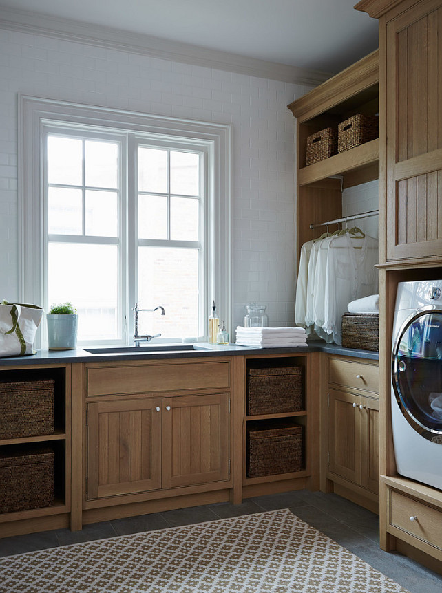 Laundry Room. Laundry Room cabinet. Laundry room cabinet is Quarter sawn white oak. Laundry Room Wood Cabinet. #LaundryRoom #LaundryRoomCabinet #Quartersawnwhiteoak Andrew Howard Interior Design.