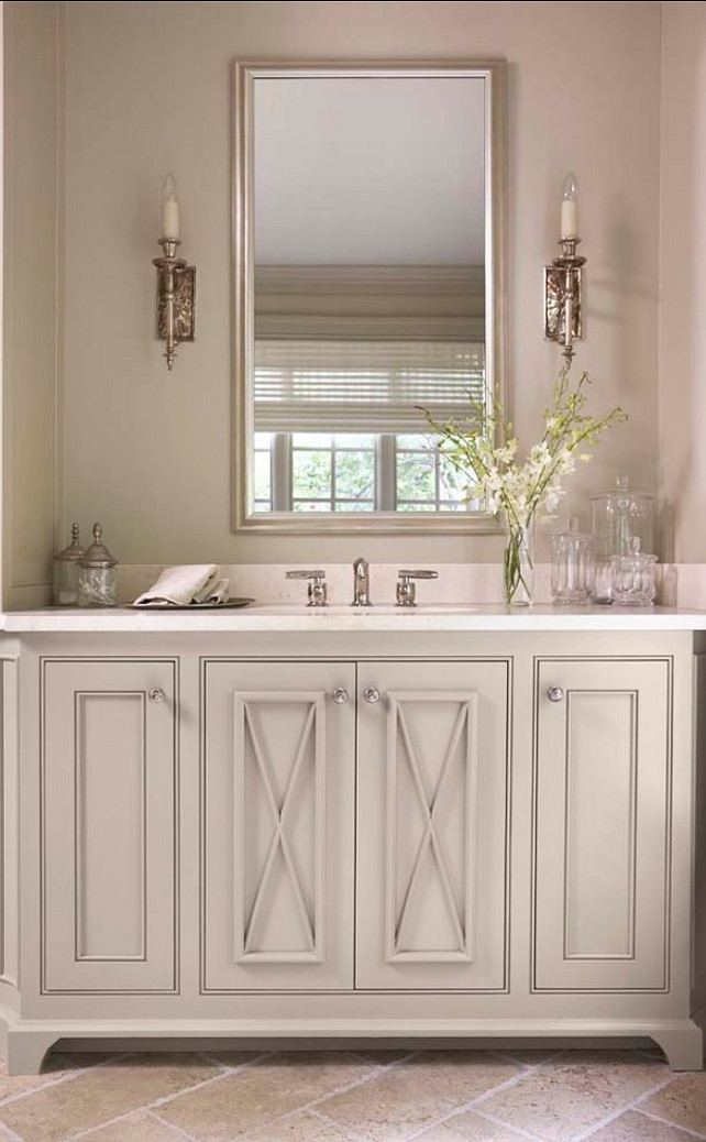 Bathroom Cabinets. Beautiful gray bathroom cabinets. #Bathroom #Gray #Cabinets