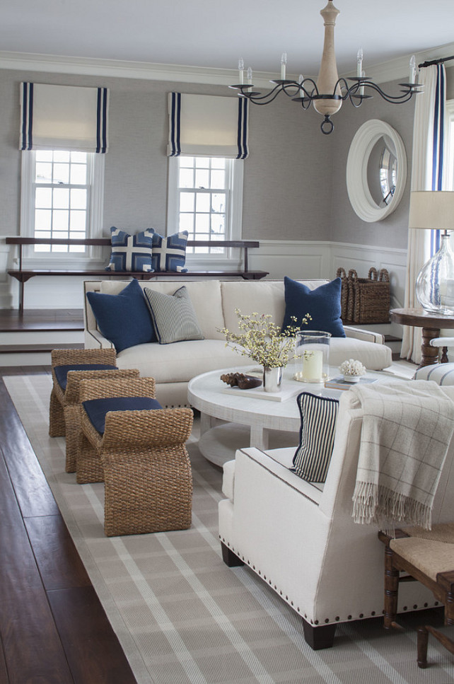 East Coast House with Blue and White Coastal Interiors - Home Bunch ...