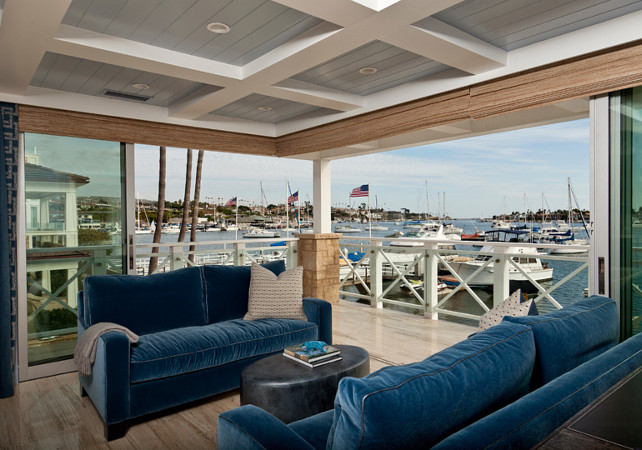 Living Room. Beach House Living Room Ideas. Coastal Living Room. The sofas are by A.Rudin and the fabric came from Mimi London. #LivingRoom #CoastalLivingRoom #BeachHouse Anne Michaelsen Design.