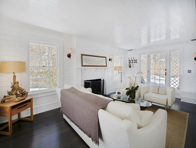 Living Room. Plank Walls and Plank Ceiling Living Room. Cottage Living Room with Plank Walls and Plank Ceiling. #PlankWalls #PlankCeiling #Plank #LivingRoom