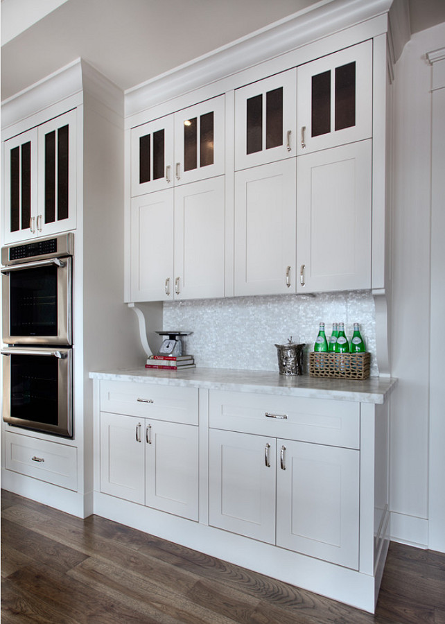 Mother of Pearl Backsplash #MotherofPearlBacksplash Veranda Estate Homes & Interiors