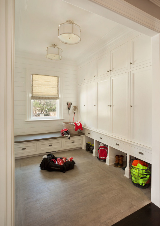 Mud Room. Mud Room Cabinet. Mud Room Cabinet Storage. Mud Room Flooring. #MudRoom #MudRoomStorage #MudRoomCabinet Garrison Hullinger Interior Design Inc.