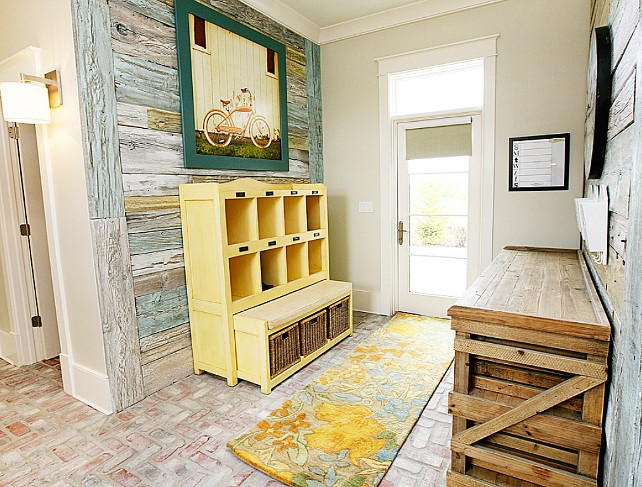 Mudroom. Rustic Mudroom esign. Mudroom with reclaimed barn wood. #Mudroom #RusticMudroom #RusticInteriors