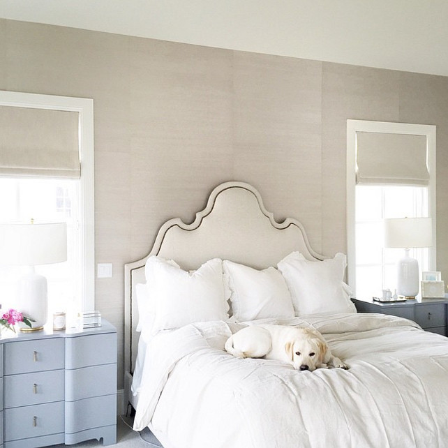 Neutral Bedroom. Neutral Bedroom Ideas. Neutral Master Bedroom. Pink Peonies.