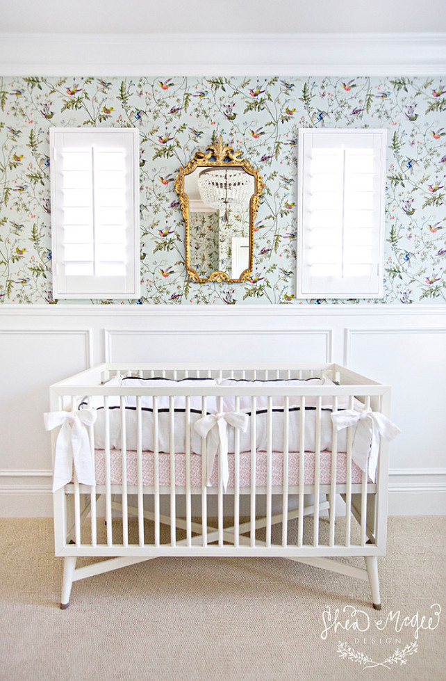 Nursery Wallpaper. Nursery Wallpaper ideas. #NurseryWallpaper Studio McGee.