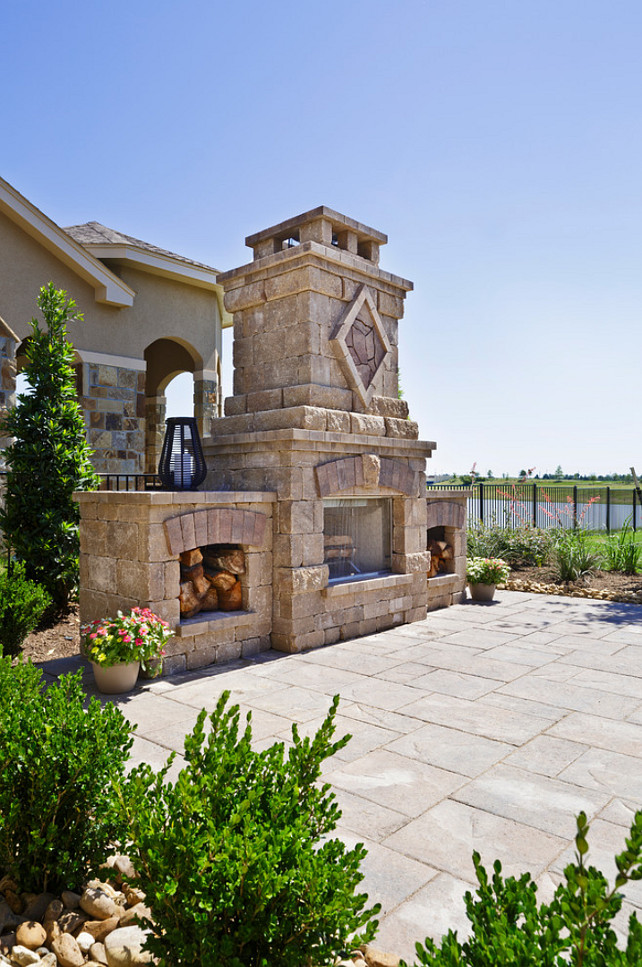 Outdoor Fireplace Design. #OutdoorFireplace Morning Star Builders LTD.
