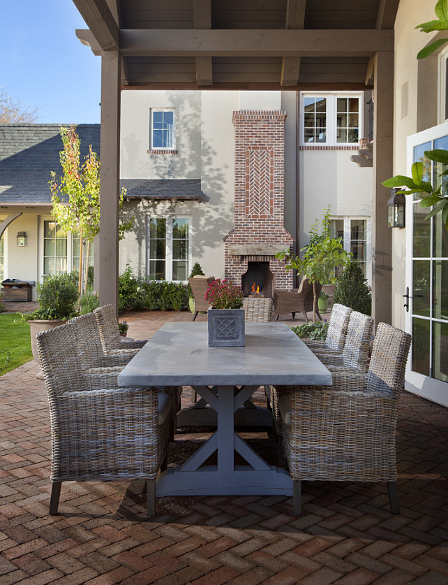 Outdoor Fireplace. Patio with brick fireplace. #Patio #OutdoorFireplace #PatioFireplace #Brick #Fireplace Matthew Thomas Architecture, LLC.