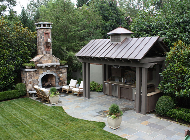 Outdoor Kitchen. Covered Outdoor Kitchen. #OutdoorKitchen JDP Design.