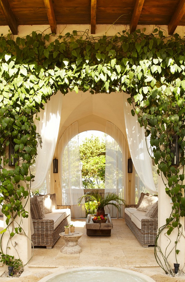 Outdoor Living Room. Interior Design by Beth Webb Interiors.