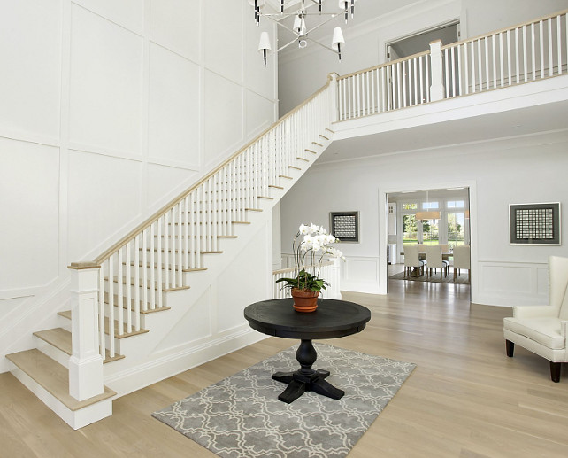 Paneled Foyer. Foyer paneling. Paneled Foyer - Traditional - Staircase. #Foyer #Paneling #Staircase Sotheby's Homes.