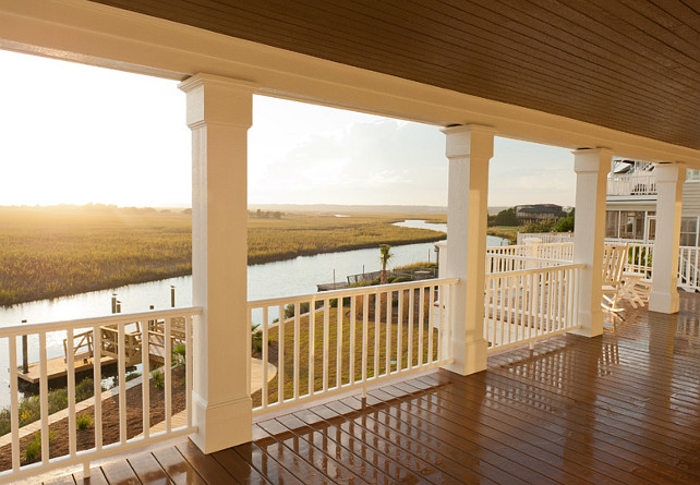 Porch Flooring Ideas. Durable Porch Flooring. The floor in this porch is Azek Marado decking. #PorchFlooring #Porch #AzekMaradoDecking Blue Sky Building Company.