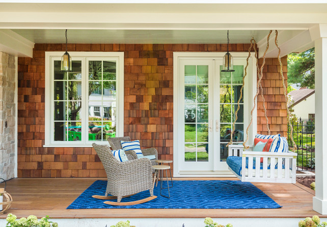 Porch Swing. Porch swing sitting area. Front Porch with swing sitting area ideas. #FrontPorch #Porch #Swing #FrontPorchSwing Great Neighborhood Homes.