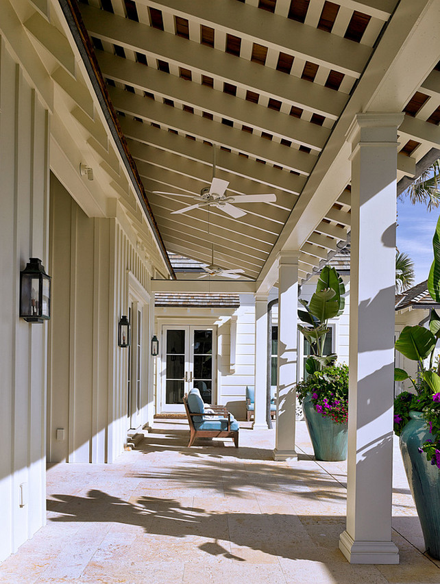 Porch Tiling. Porch tiling ideas. Porch flooring. Front porch with natural stone tiling. #Porch #Tiling #NaturalStone Cronk Duch Architecture.