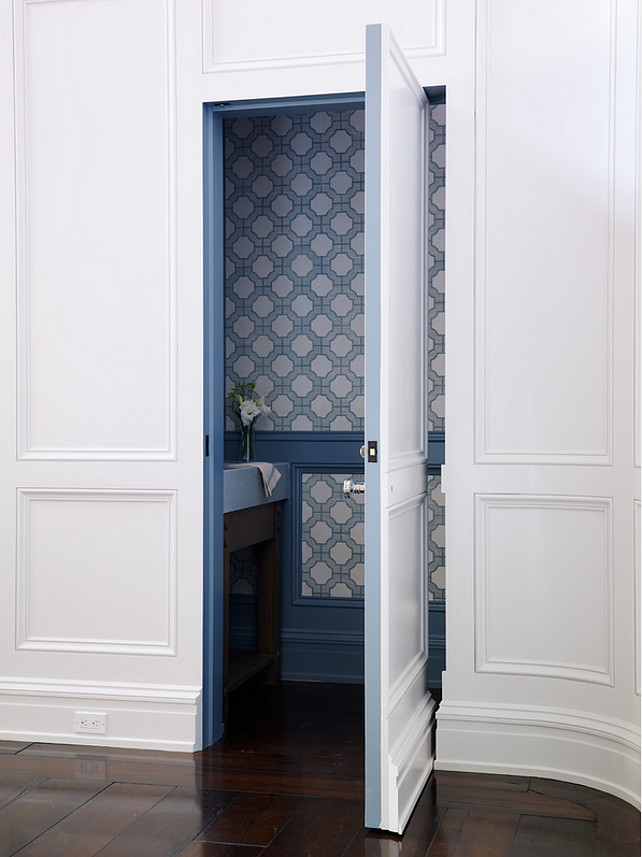 Powder Room. Powder room in tucked under staircase. #PowderRoom Cronk Duch Architecture.