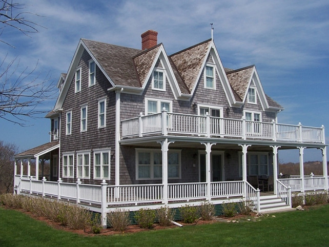 Shingle Beach Cottage Exterior. Shingle Cottage Exterior. Aged Gray Shingle Exterior #SingleCottageExterior #SingleBeachCottageExterior Dennis Moffitt Painting