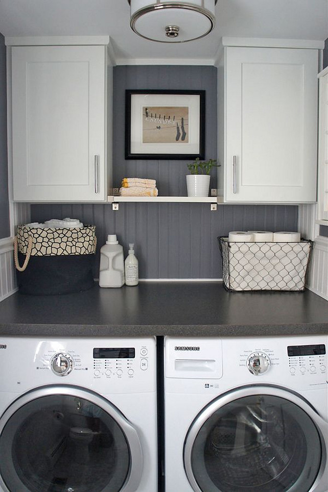 Small Laundry Room Design. How to design a beautiful laundry room in a small space. #laundryRoom #SmallLaundryRoom From Decorating your Small Space.