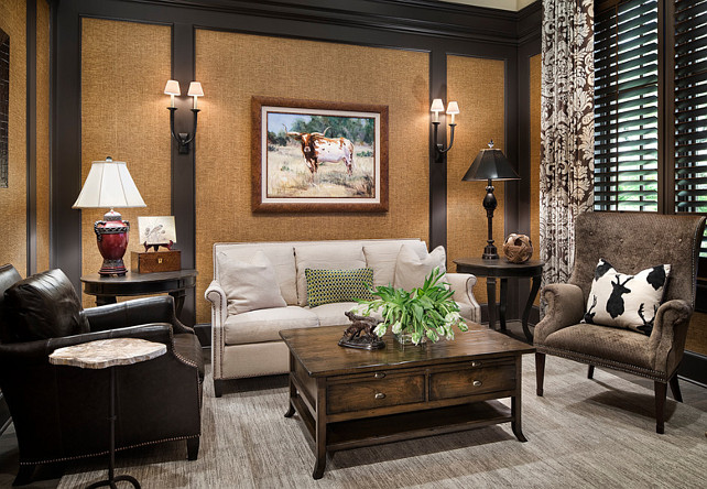 Study. Study Layout. Study Furniture Layout. Study Furniture. The leather chair is from Chaddock Furniture. #Study #Furniture #Layout Martha O'Hara Interiors.