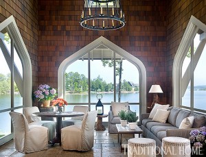 Lake House with Rustic Interiors - Home Bunch Interior Design Ideas