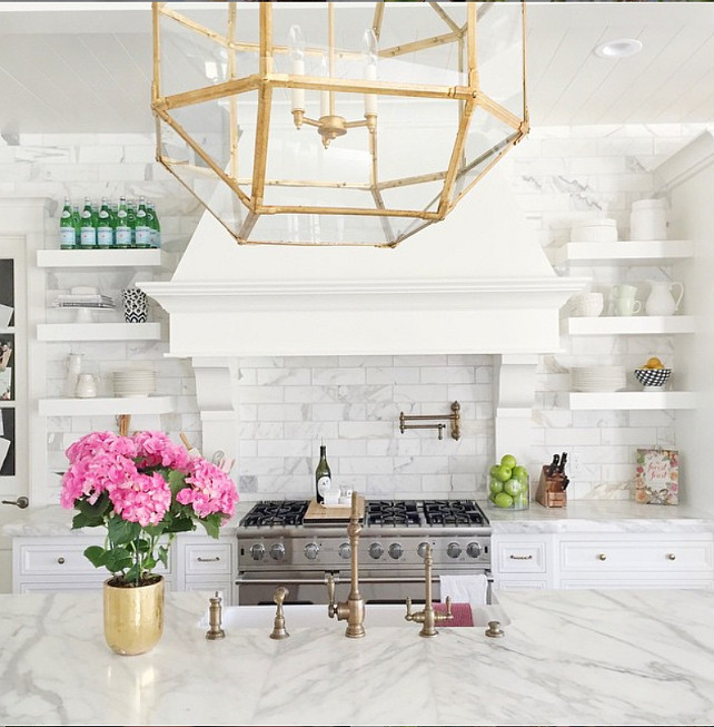 Suzanne Kasler Morris Lantern. Kitchen with Suzanne Kasler Morris Lantern. Suzanne Kasler Morris Lantern. #MorrisLantern #SuzanneKaslerMorrisLantern Pink Peonies.