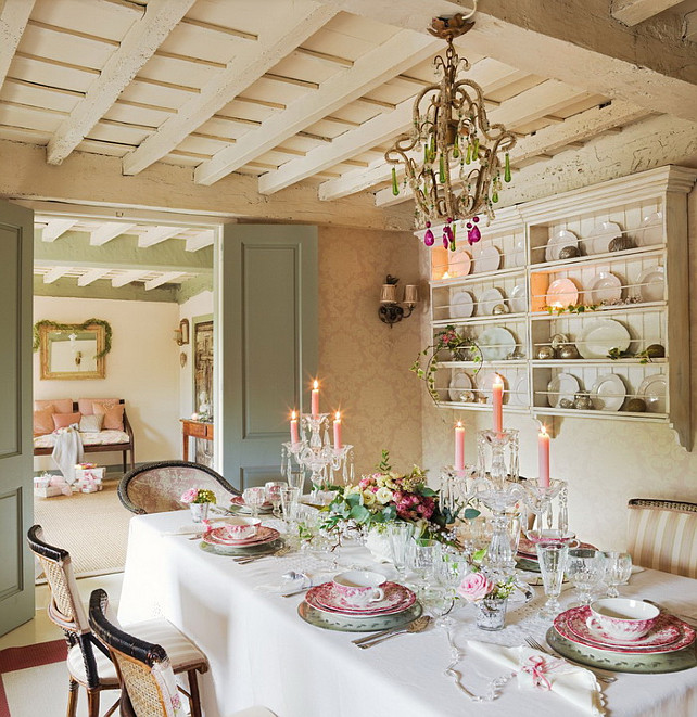 French Country Cottage with Christmas Decor Home Bunch Interior