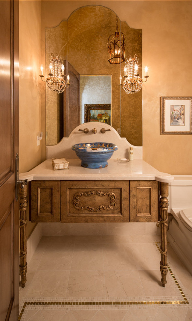Traditional Bathroom. Timeless traditional bathroom design. #TraditionalBathroom #TraditionalInteriors