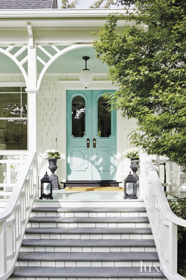 Turquoise Antique Victorian Door. Julie Carabello.