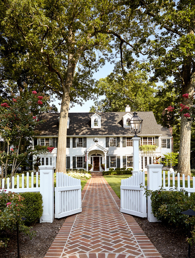 White Picket Fence. White Picket Fence Landscaping. White Picket Fence Ideas. #WhitePicketFence Jules Duffy Designs.