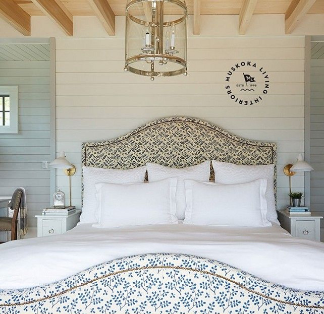 Whitewashed Walls. Bedroom with ship lap whitewashed walls. Coastal interiors with whitewashed walls. Whitewash Wood. #Whitewashed #Walls #Planks #shiplap #coastal #interiors Muskoka Living Interiors.