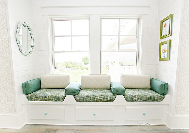 Window seat. Stair window-seat ideas. #Windowseat