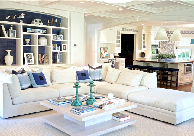 Coastal Interiors. If you love coastal interiors, you will love this living room. #Coastal #Interiors