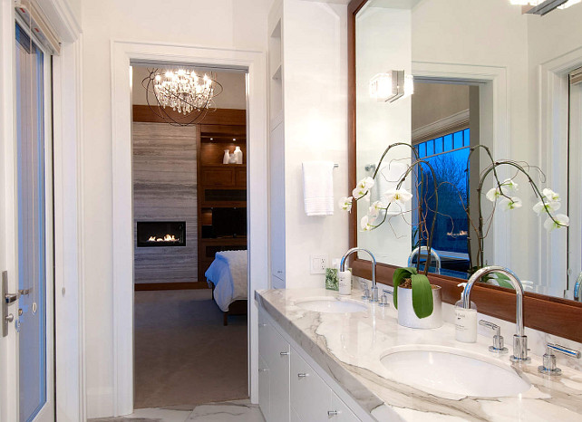 Bathroom. This is a very elegant bathroom. Great marble accents. #Bathroom #Marble